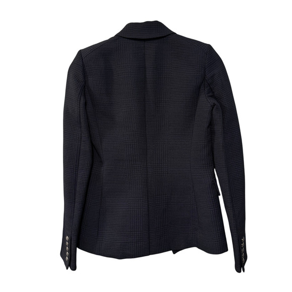 Veronica Beard 0 Plaid Miller Dickey Jacket $795 Double Breasted Blazer Navy - Picture 3 of 11